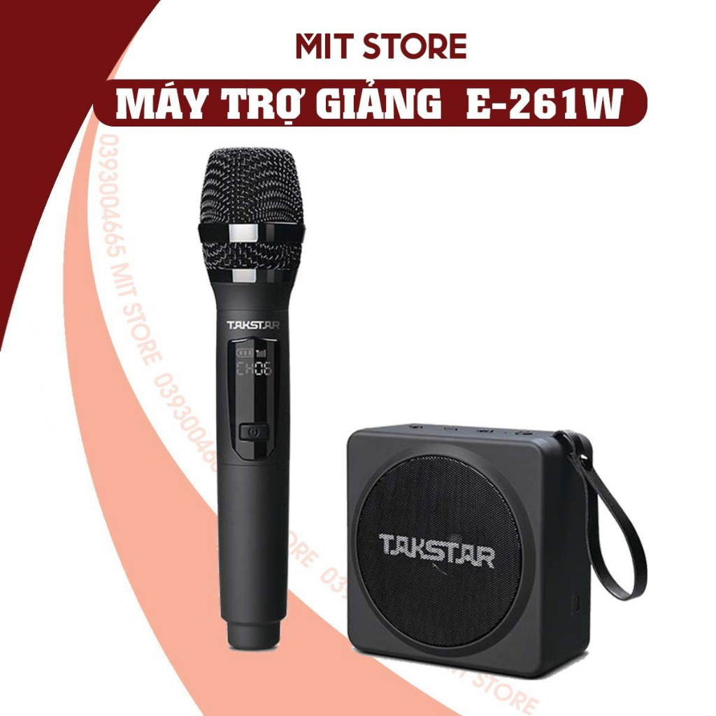 Máy Trợ Giảng Không Dây Takstar E261W Công Suất Lớn 25W, Trang Bị Mic Cầm Tay/Cài Đầu, Chính Hãng Cao Cấp Bảo Hành 1 Năm