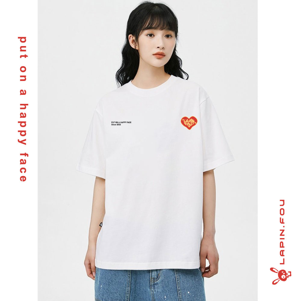 Áo Thun Unisex Nam Nữ Local Brand - Lapin.Fou Lapin Heart