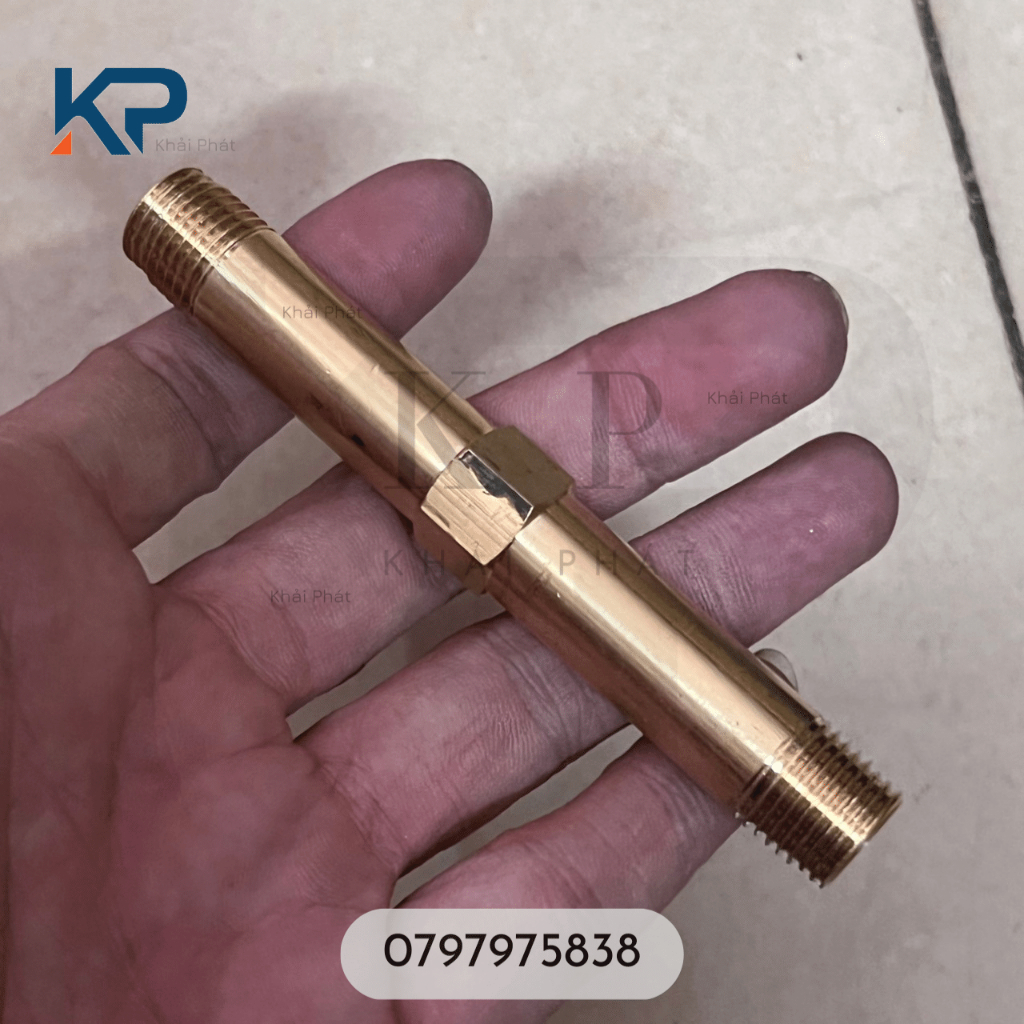 Nối thau 2 đầu ren ngoài dài 50mm/100mm - Ống thau - Kép dài thau