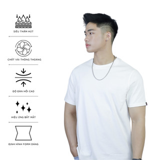 Yumenswear | áo thun nam cổ tròn cotton basic tee - mbr001