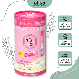 Bột Uống Collagen Hàn Quốc Lemona Gyeol Nano Collagen Powder Lemon Hộp 60 Gói