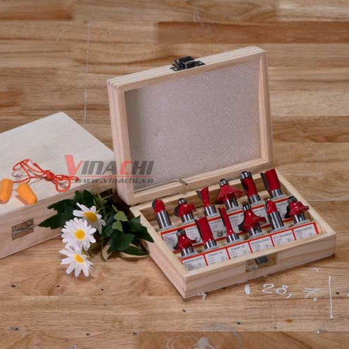 Bộ Mũi Phay Gỗ- Bộ Mũi Soi Gỗ 12 Mũi