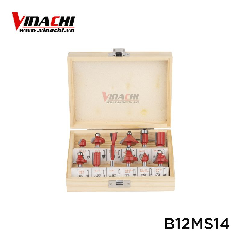 Bộ Mũi Phay Gỗ- Bộ Mũi Soi Gỗ 12 Mũi