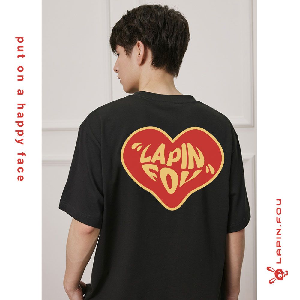 Áo Thun Unisex Nam Nữ Local Brand - Lapin.Fou Lapin Heart