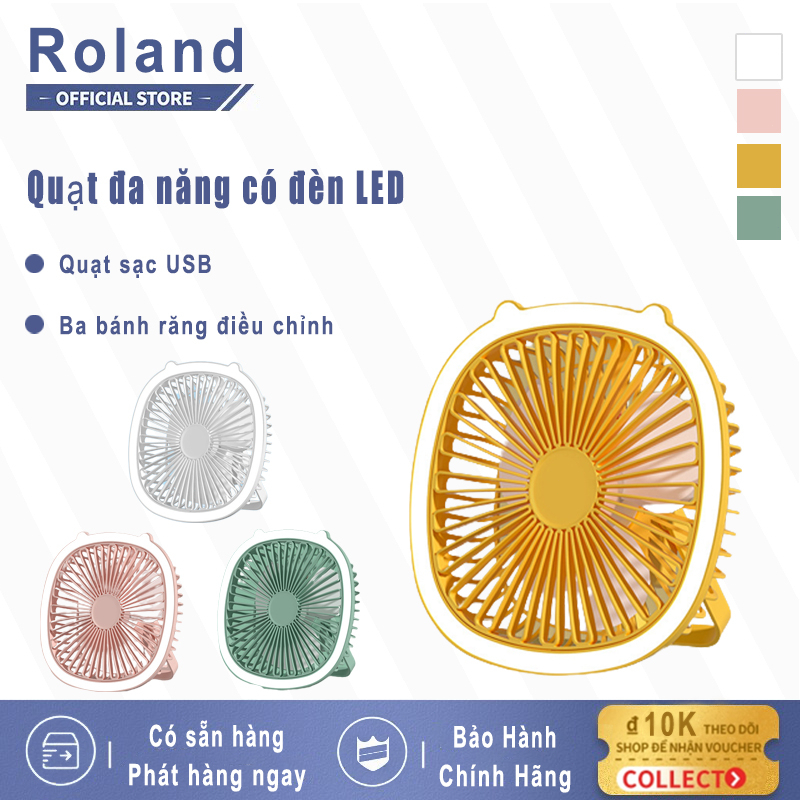 Quạt tích điện treo tường mini cầm tay quạt sạc điện có đèn để bàn usb,Điều chỉnh ba bánh răng, xoay 180 °