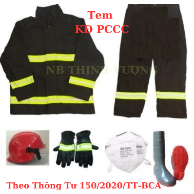 Bộ Quần Áo Phòng Cháy Chữa Cháy Theo Thông Tư 150/2020/TT-BCA Trang Phục Chữa Cháy 5 Món 2 Lớp Màu Xanh Đen-Bộ Công An