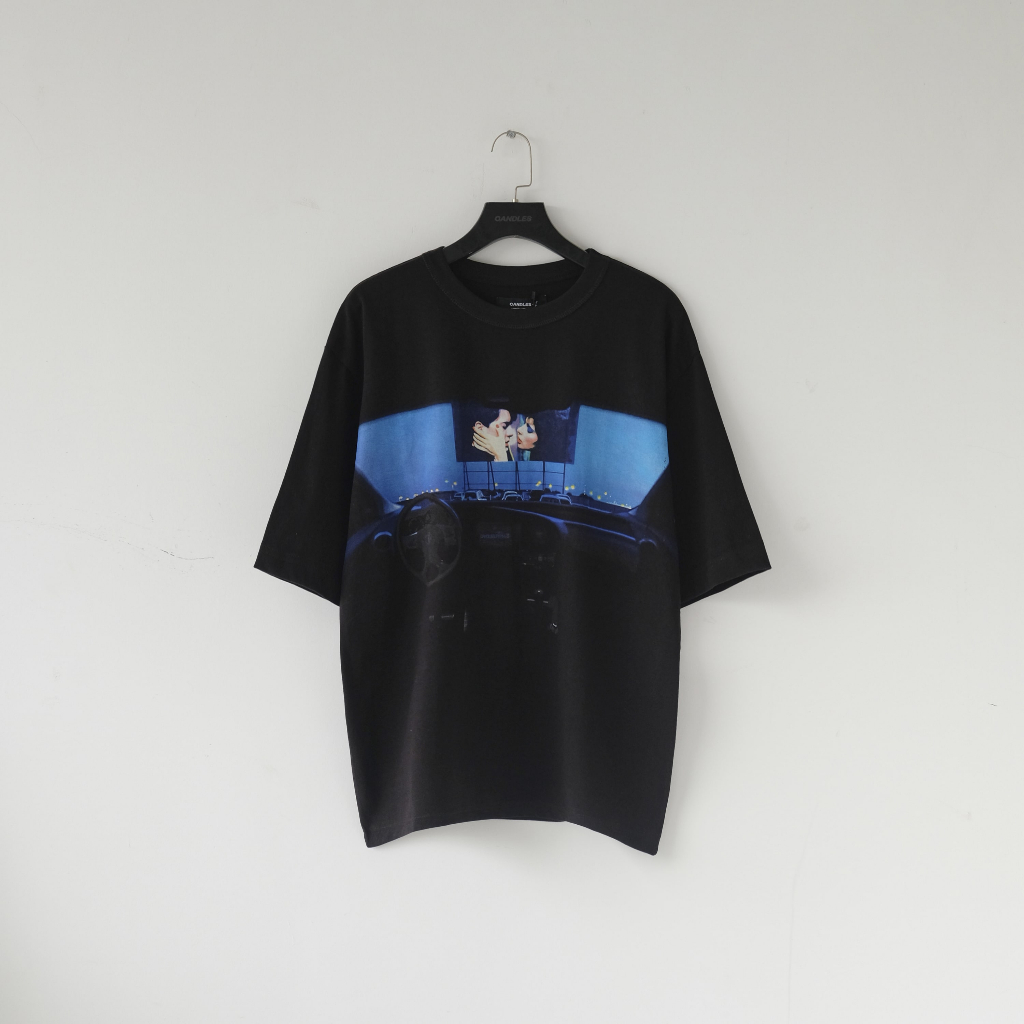 Áo phông nam nữ oversized CANDLES BLUE VELVET hình in sắc nét cotton 100% 280gsm chính hãng