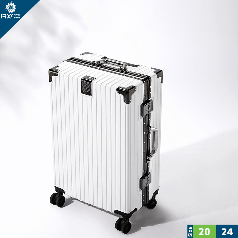 ( MẪU MỚI ) Vali kéo du lịch Quảng Châu nhựa dẻo ABS, Chống va đập, khóa số an toàn (size 20 + 24 inch) kèm cốp 6 màu