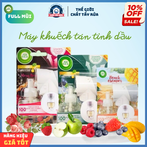 Máy khuếch tán tinh dầu tự động Air Wick kèm Lọ tinh dầu 19ml nhập khẩu Châu Âu khử mùi hiệu quả