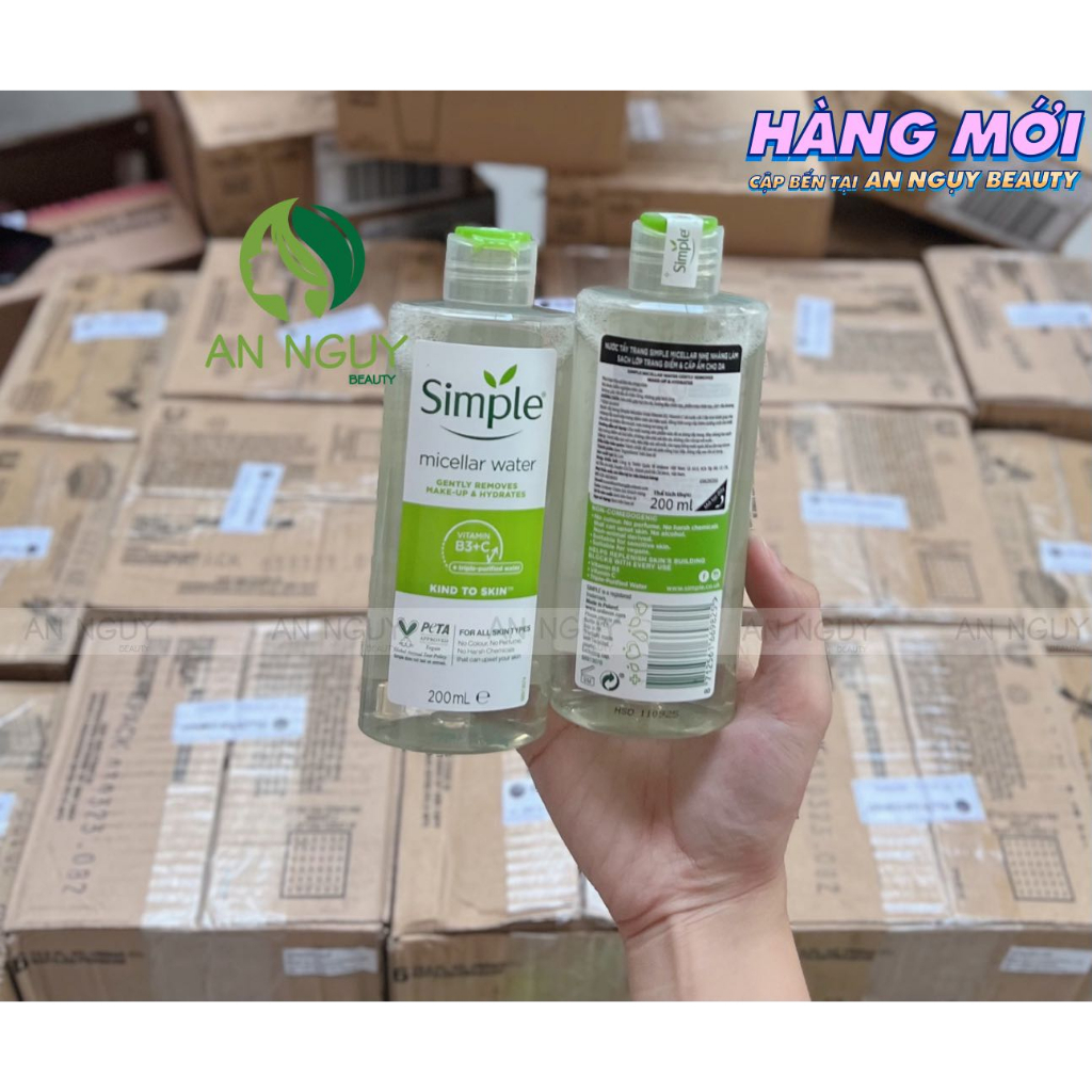 Nước Tẩy trang Simple Micellar Cleansing Water 200ml