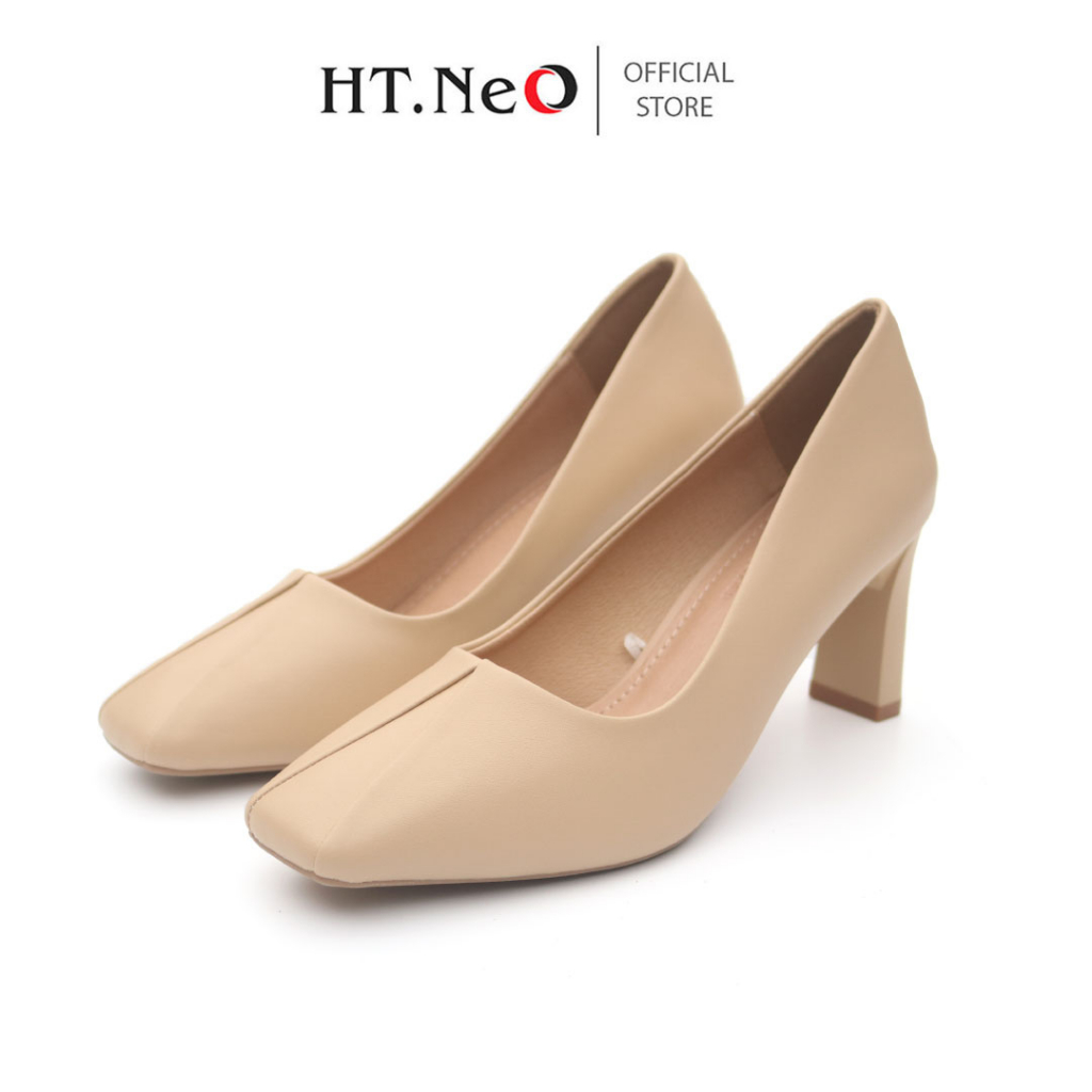 Giày công sở - Giày cao gót nữ 7cm HT.NEO da bò thật 100% ,thiết kế mũi tròn phong cách basic nhẹ nhàng ,lịch thiệp GC05