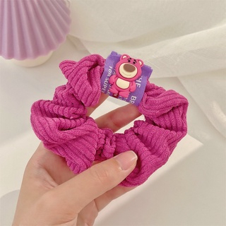 Dây buộc tóc bằng cao su trang trí hình gấu dâu tây dễ thương phong cách Nhật Bản