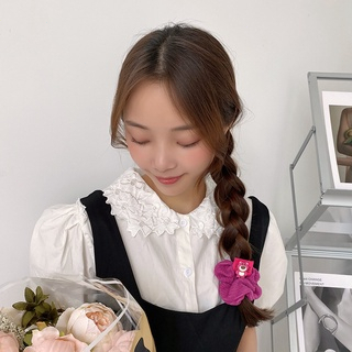 Dây buộc tóc bằng cao su trang trí hình gấu dâu tây dễ thương phong cách Nhật Bản