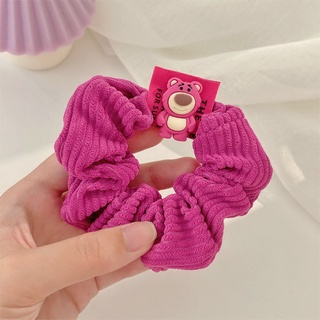 Dây buộc tóc bằng cao su trang trí hình gấu dâu tây dễ thương phong cách Nhật Bản