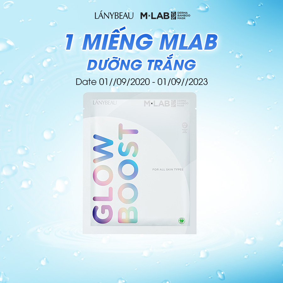 Mặt nạ dưỡng da trắng sáng, đều màu MLAB Derma Bamboo Glow Boost (28g/miếng)