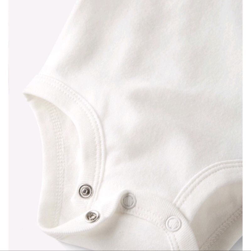 Bodychip, bodysuit, bộ liền thân dài tay trắng trơn xuất dư cho bé sơ sinh đến 2 tuổi