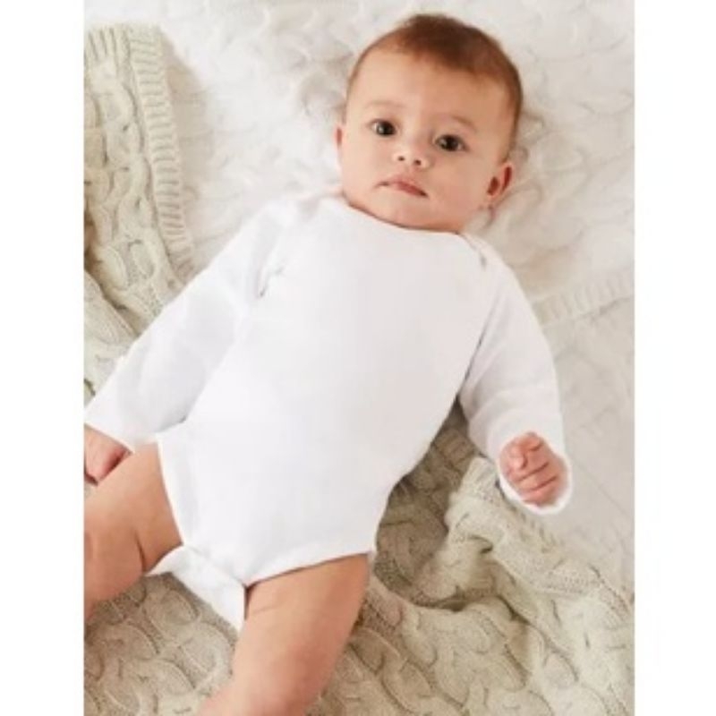 Bodychip, bodysuit, bộ liền thân dài tay trắng trơn xuất dư cho bé sơ sinh đến 2 tuổi