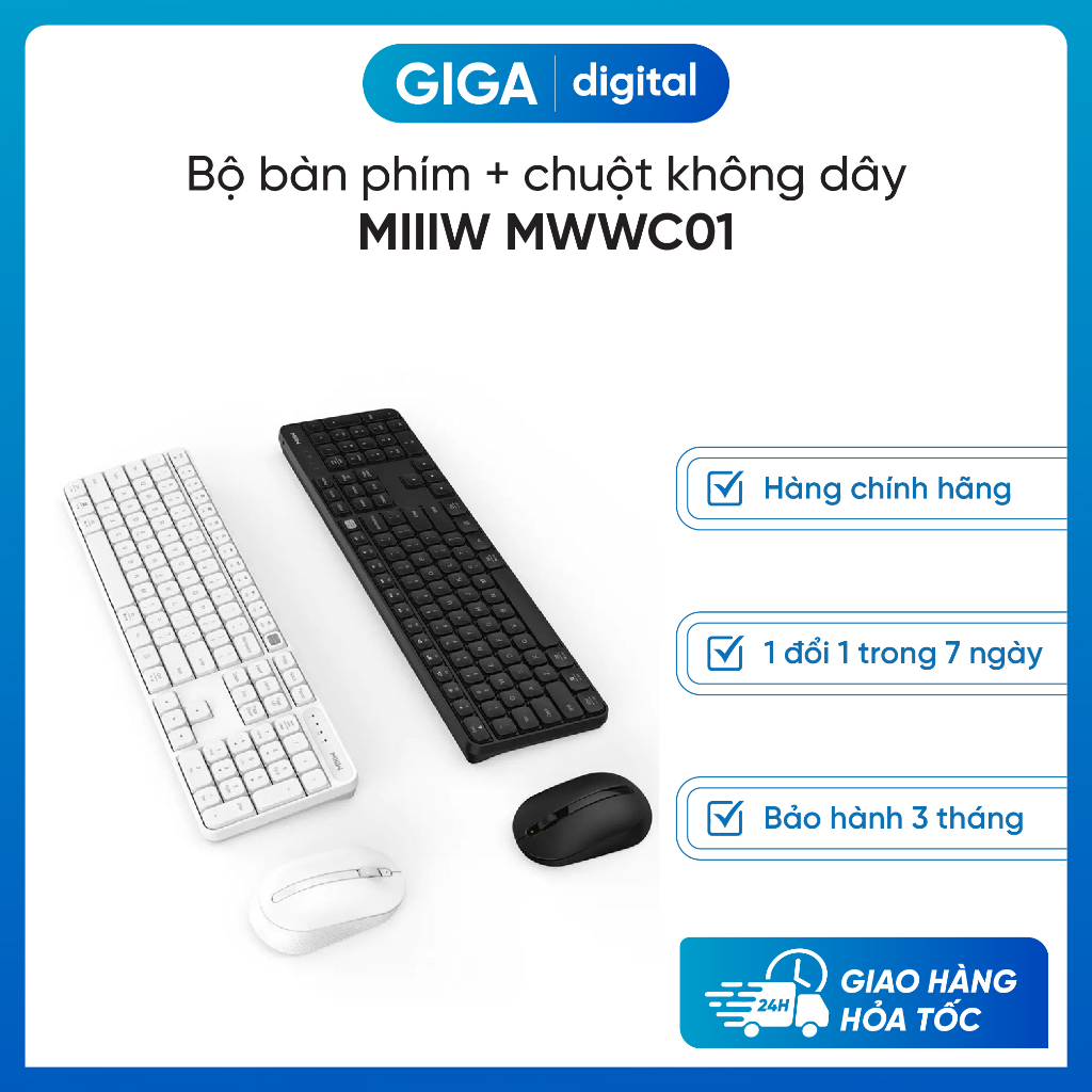[HCM] Bộ bàn phím + chuột không dây MIIIW MWWC01