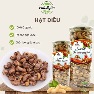Hạt điều vỏ lụa, hạt điều rang muối Bình Phước - hộp 500gr