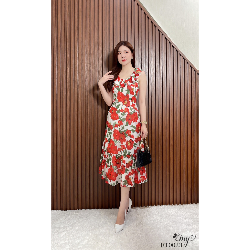 Đầm EMY ET0023 Xoè Tùng Bèo