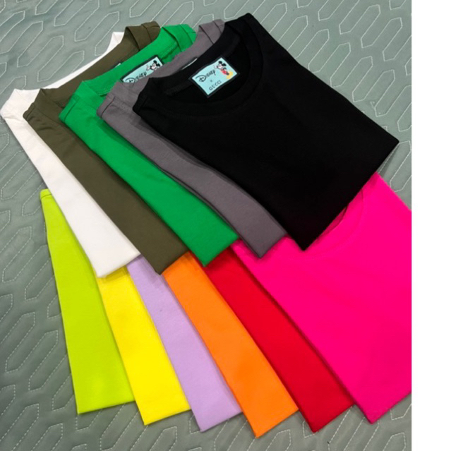 Áo phông trơn chất COTTON co dãn 4 chiều cho bé unisex