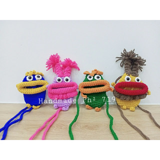 Túi đựng chìa khoá Môi Trề bằng len handmade