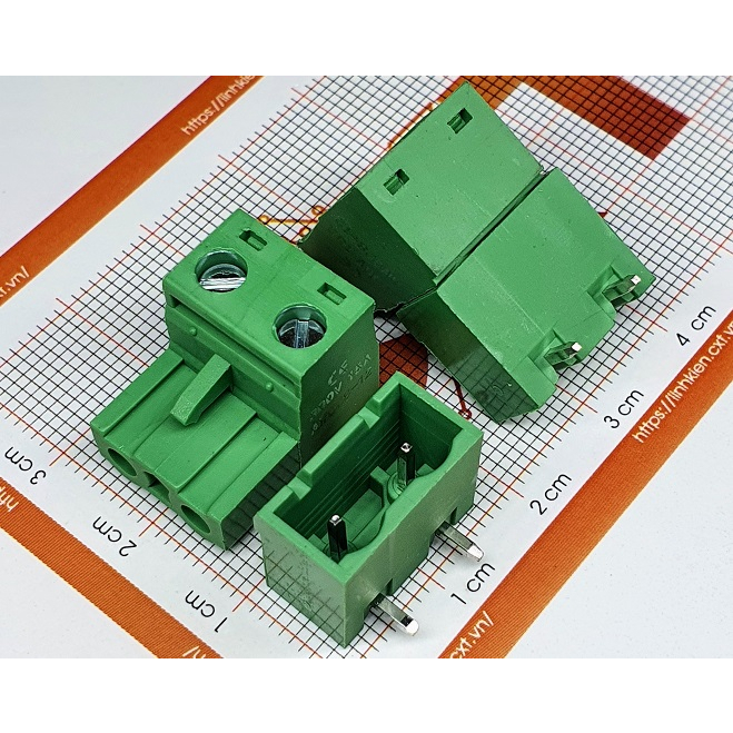 Cầu đấu nối 7.62mm 2P 5P 8P 9P 10P chân cong