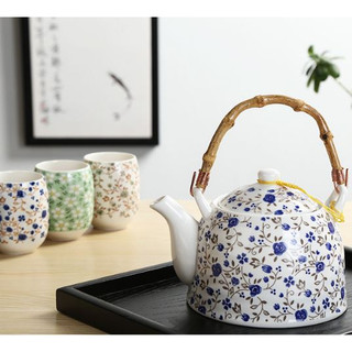 Bộ ấm chén pha trà 6 chén kèm khay gỗ