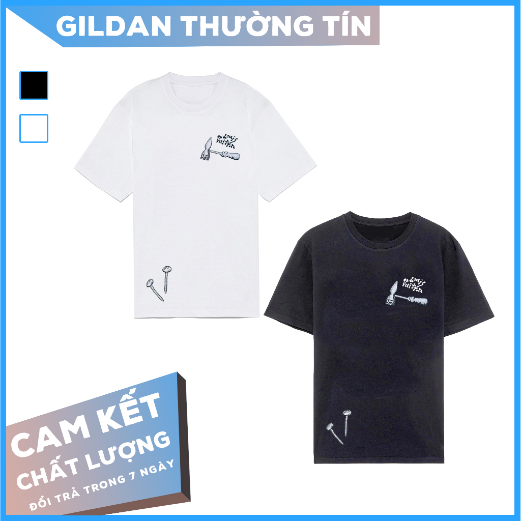 LV Multi-Tools Embroidered T-Shirt | Mẫu mới 2023 , chất vải co dãn Cao Cấp ,Áo thun LV chất liệu cotton in nổi
