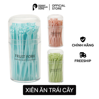 Xiên ăn trái cây hộp 50 cái dễ thương tiện dụng Ponny Premium Home