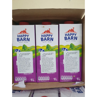 Sữa tươi NGUYÊN KEM - FULL CREAM HAPPY BARN Hộp 1Lit