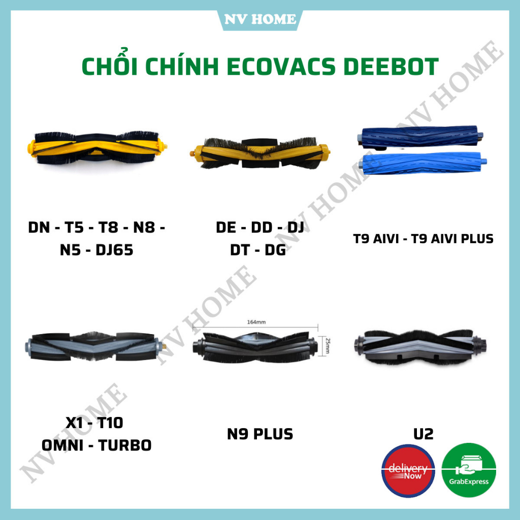 Phụ kiện robot hút bụi DD/ DT/ DJ/ DE/ DN/ T5/ T8/ T9/T10/ N9+/ X1 chổi lăn, chổi cuộn, chổi chính