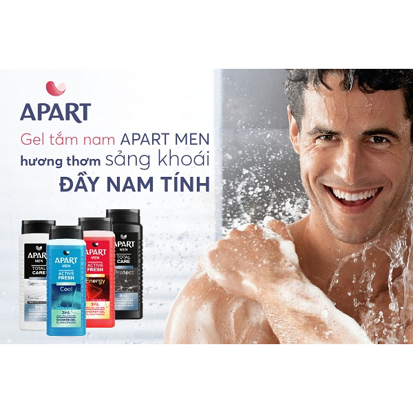 Sữa tắm dạng gel nam Apart Men bảo vệ da 3 trong 1 500ML