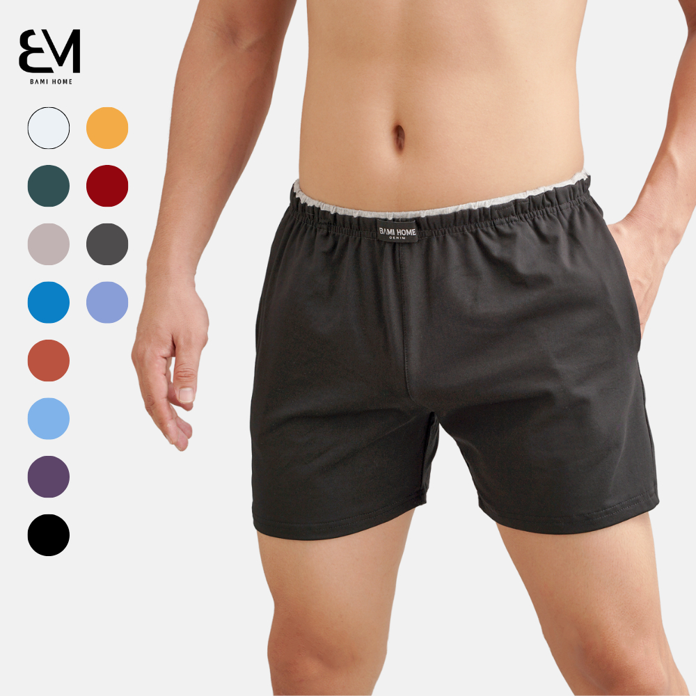 Quần đùi nam BAMIHOME mặc nhà phong cách Unisex chất thun cotton cao cấp form Slim Fit QT4C01