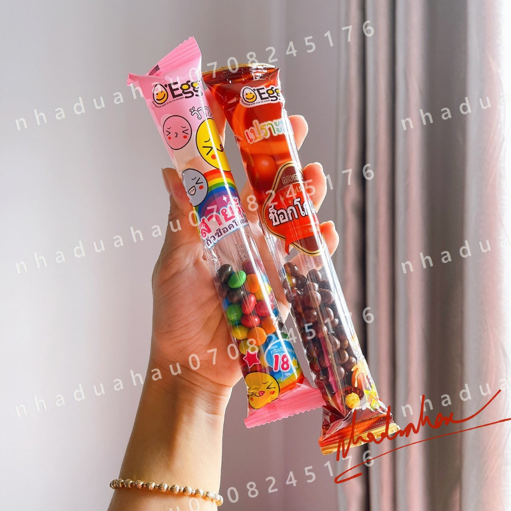 Sỉ lốc gồm 30 thanh sô cô la hạt dẻ/ sắc màu trái cây Trứng Cười Hongkong thanh 18gam