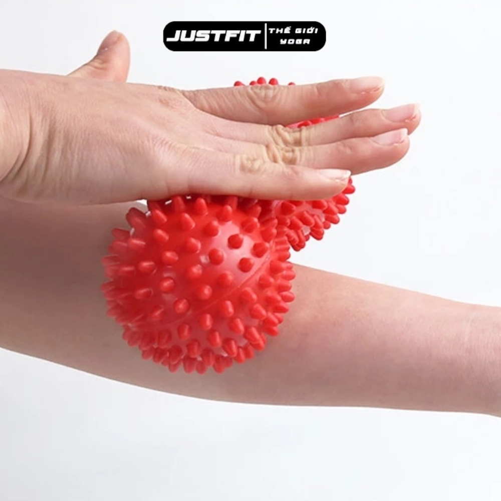 Bóng gai massage JUSTFIT tập yoga, giãn cơ hình hạt đậu