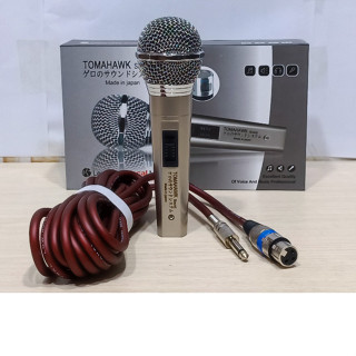 Micro karaoke có dây TOMAHAWK mic kim loại không gỉ thương hiệu Nhật Bản, mic hát nhẹ tiếng, trong dùng cho dàn karaoke
