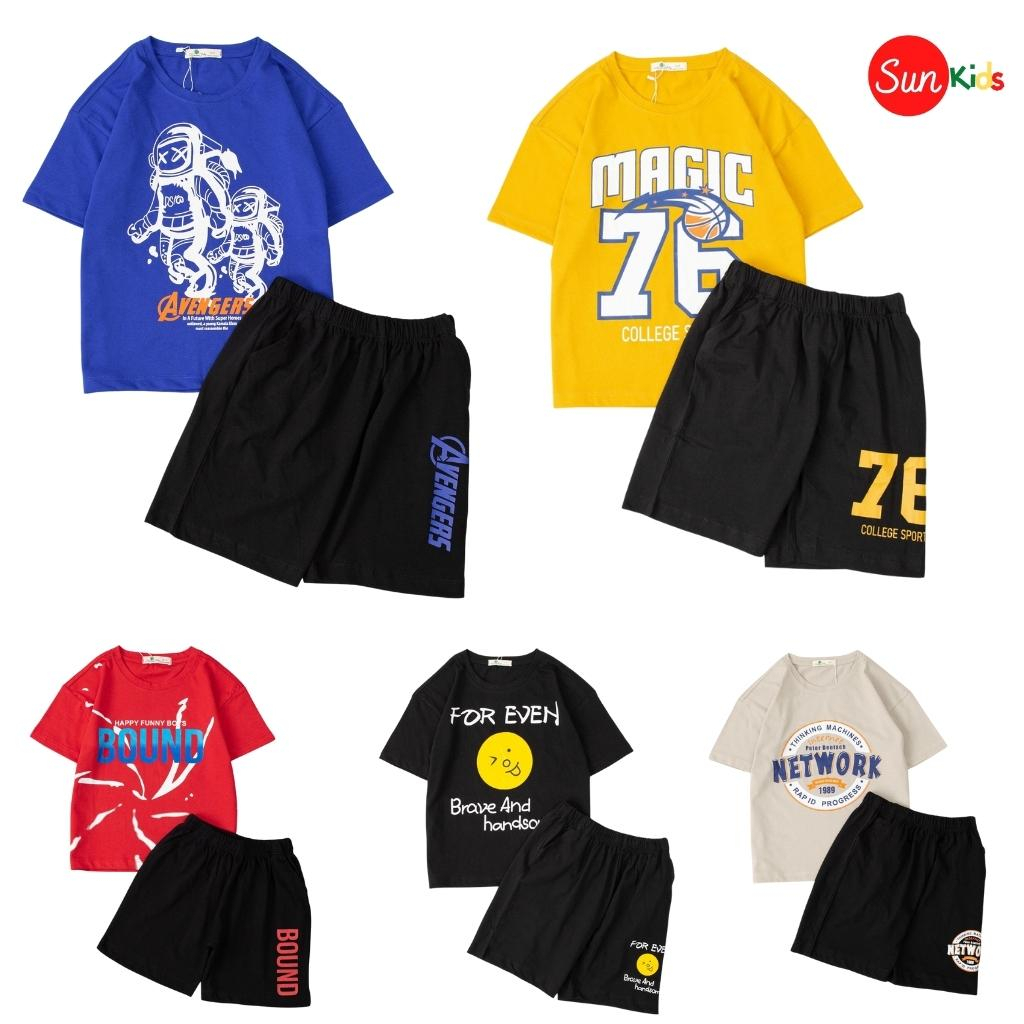 Đồ bộ bé trai, size đại 8-16 tuổi, bộ thun bé trai chất cotton, nhiều màu - SUNKIDS