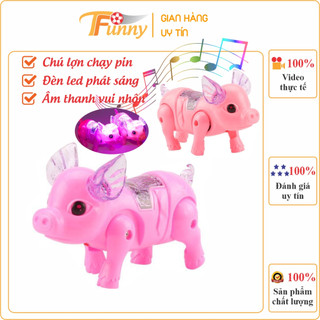 Đồ chơi con lợn, đồ chơi chú lợn phát nhạc, phát sáng, chạy pin