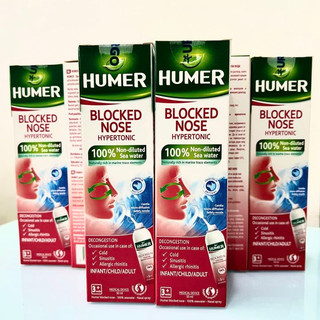 Dung dịch xịt mũi ưu trương Humer 050 Blocked Nose 50ml giúp giảm nghẹt mũi loaị bỏ lớp chất nhầy dày