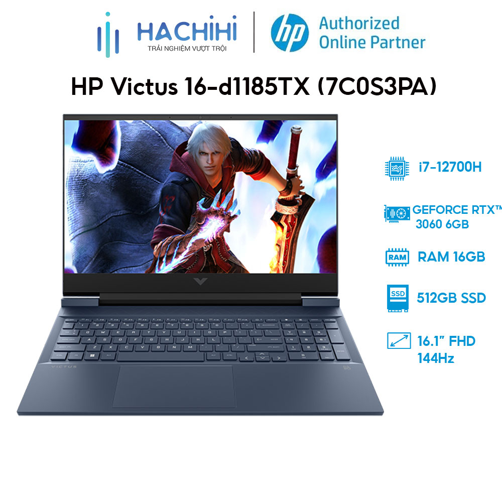Laptop HP Victus 16-d1185TX 7C0S3PA (i7-12700H | 16GB | 512GB | GeForce RTX™ 3060 6GB | 16.1' FHD 144Hz | Win 11)