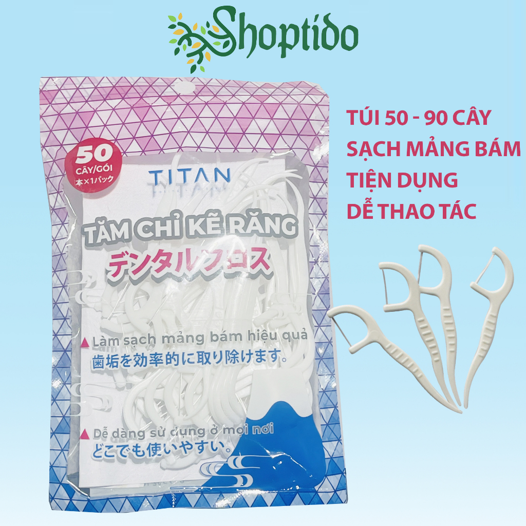 Tăm chỉ nha khoa cao cấp Hàn Quốc Median Dental Titan 50/ 90 cây NPP Shoptido