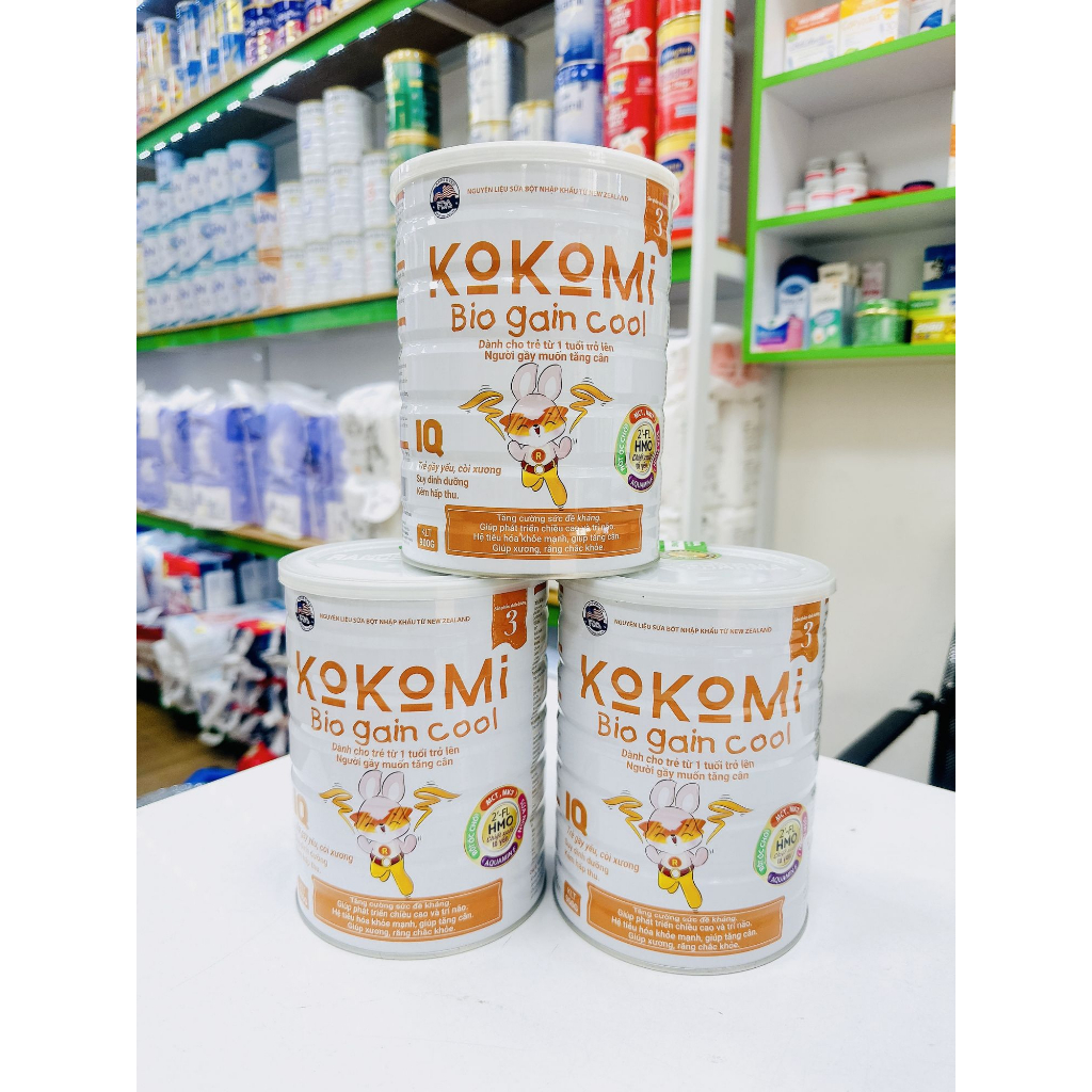 Sữa Bột Kokomi Bio Gain 900gr Cho Trẻ Muốn Tăng Cân, Phát Triển Chiều Cao Trí Não, Hệ Tiêu H