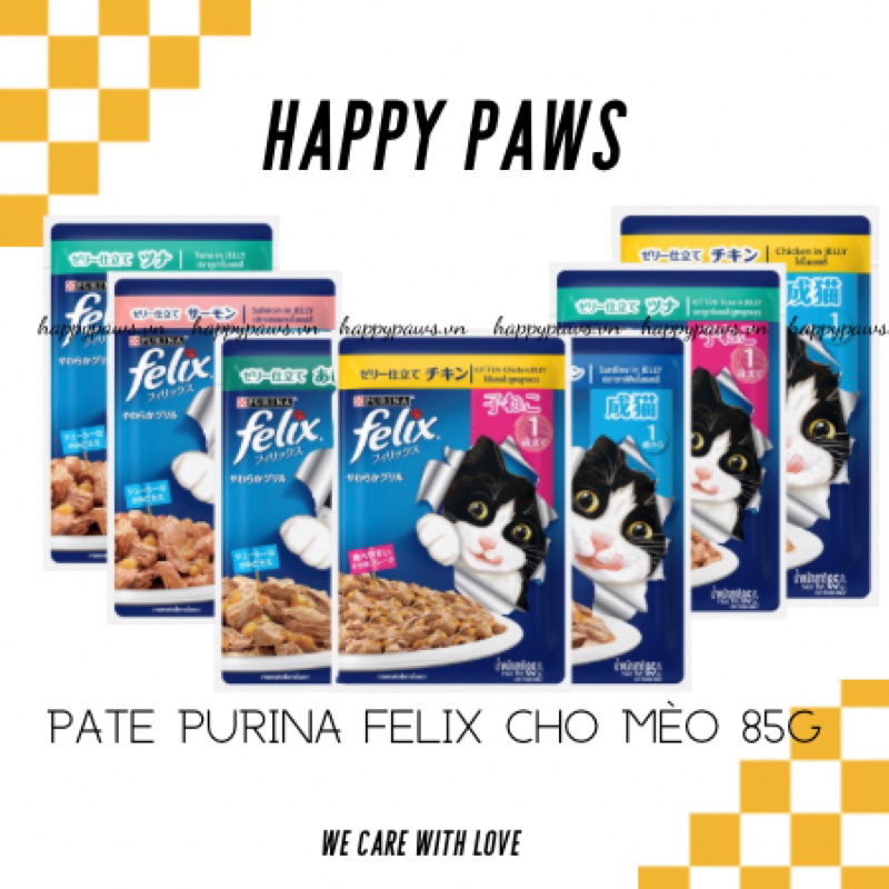 Felix pate Purina cho mèo nhiều mùi vị 85g