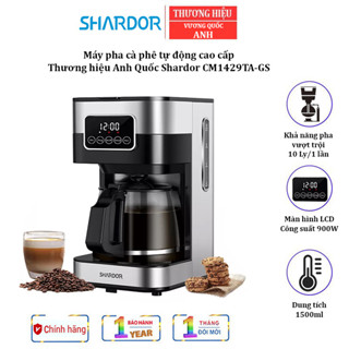 Máy Pha Cà Phê Tự Động CM1429TA-GS Shardor Thương hiệu Anh Quốc - Công suất 900W - Dung tích 1500ml