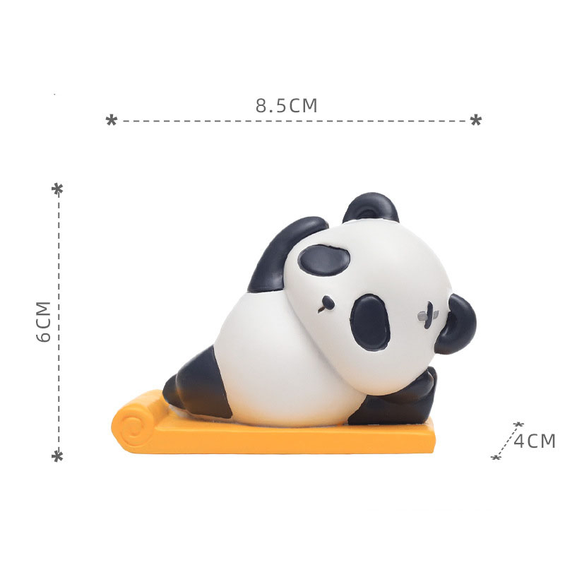 Mô hình Gấu trúc Panda vịt vàng Ráp biểu cảm dễ thương dùng làm mô hình trang trí bàn làm việc, quà tặng bạn bè- MO04