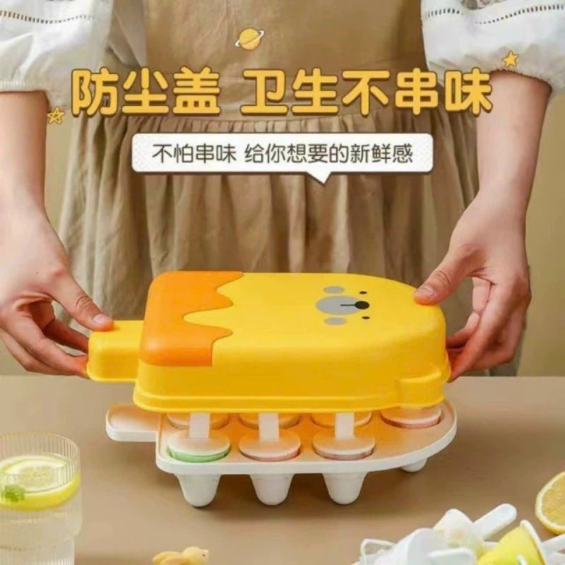 KHUÔN LÀM KEM 10 NGĂN HOẠ TIẾT CHÚ GẤU DỄ THƯƠNG NHIỀU MÀU SẮC ATHO