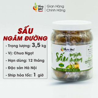  Sấu ngâm đường chua ngọt thơm nhẹ vị gừng Phan Huệ hộp 3,5kg đặc sản Hà Nội 