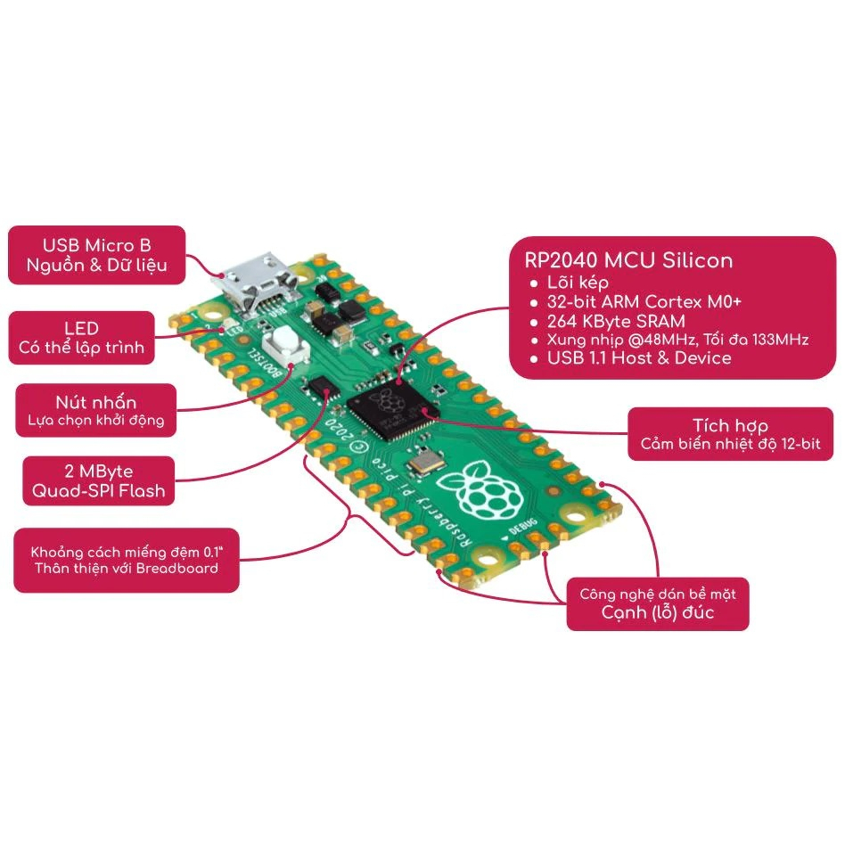 Raspberry Pi Pico Super kit - Bộ kit lập trình Raspberry Pi Pico