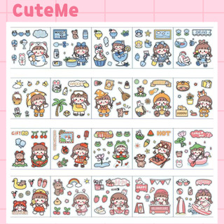 Sticker chống thấm decal cực xinh CuteMe 8x8cm